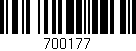 Código de barras (EAN, GTIN, SKU, ISBN): '700177'