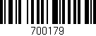Código de barras (EAN, GTIN, SKU, ISBN): '700179'