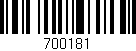 Código de barras (EAN, GTIN, SKU, ISBN): '700181'