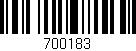 Código de barras (EAN, GTIN, SKU, ISBN): '700183'