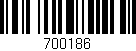 Código de barras (EAN, GTIN, SKU, ISBN): '700186'