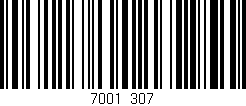 Código de barras (EAN, GTIN, SKU, ISBN): '7001/307'