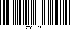 Código de barras (EAN, GTIN, SKU, ISBN): '7001/351'