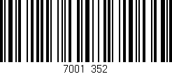 Código de barras (EAN, GTIN, SKU, ISBN): '7001/352'