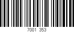 Código de barras (EAN, GTIN, SKU, ISBN): '7001/353'