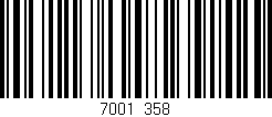 Código de barras (EAN, GTIN, SKU, ISBN): '7001/358'