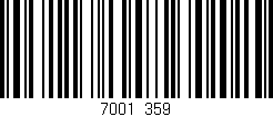 Código de barras (EAN, GTIN, SKU, ISBN): '7001/359'
