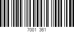 Código de barras (EAN, GTIN, SKU, ISBN): '7001/361'