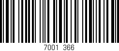 Código de barras (EAN, GTIN, SKU, ISBN): '7001/366'