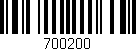 Código de barras (EAN, GTIN, SKU, ISBN): '700200'
