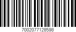 Código de barras (EAN, GTIN, SKU, ISBN): '7002077128598'