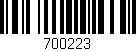 Código de barras (EAN, GTIN, SKU, ISBN): '700223'