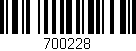 Código de barras (EAN, GTIN, SKU, ISBN): '700228'