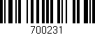 Código de barras (EAN, GTIN, SKU, ISBN): '700231'