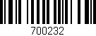 Código de barras (EAN, GTIN, SKU, ISBN): '700232'