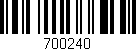 Código de barras (EAN, GTIN, SKU, ISBN): '700240'