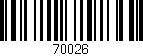 Código de barras (EAN, GTIN, SKU, ISBN): '70026'