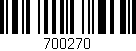 Código de barras (EAN, GTIN, SKU, ISBN): '700270'