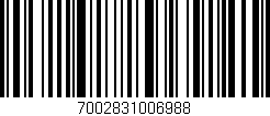 Código de barras (EAN, GTIN, SKU, ISBN): '7002831006988'