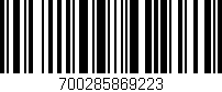 Código de barras (EAN, GTIN, SKU, ISBN): '700285869223'