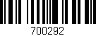 Código de barras (EAN, GTIN, SKU, ISBN): '700292'