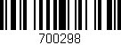 Código de barras (EAN, GTIN, SKU, ISBN): '700298'