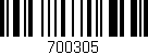 Código de barras (EAN, GTIN, SKU, ISBN): '700305'