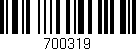 Código de barras (EAN, GTIN, SKU, ISBN): '700319'