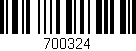 Código de barras (EAN, GTIN, SKU, ISBN): '700324'