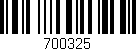 Código de barras (EAN, GTIN, SKU, ISBN): '700325'