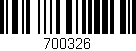Código de barras (EAN, GTIN, SKU, ISBN): '700326'
