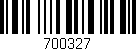Código de barras (EAN, GTIN, SKU, ISBN): '700327'