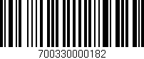 Código de barras (EAN, GTIN, SKU, ISBN): '700330000182'