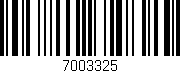 Código de barras (EAN, GTIN, SKU, ISBN): '7003325'