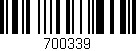 Código de barras (EAN, GTIN, SKU, ISBN): '700339'