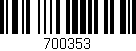 Código de barras (EAN, GTIN, SKU, ISBN): '700353'