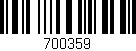 Código de barras (EAN, GTIN, SKU, ISBN): '700359'