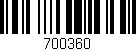 Código de barras (EAN, GTIN, SKU, ISBN): '700360'