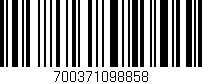 Código de barras (EAN, GTIN, SKU, ISBN): '700371098858'
