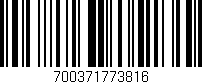 Código de barras (EAN, GTIN, SKU, ISBN): '700371773816'