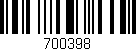 Código de barras (EAN, GTIN, SKU, ISBN): '700398'