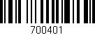 Código de barras (EAN, GTIN, SKU, ISBN): '700401'