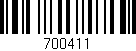 Código de barras (EAN, GTIN, SKU, ISBN): '700411'