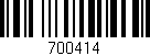 Código de barras (EAN, GTIN, SKU, ISBN): '700414'