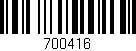 Código de barras (EAN, GTIN, SKU, ISBN): '700416'