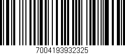 Código de barras (EAN, GTIN, SKU, ISBN): '7004193932325'