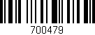 Código de barras (EAN, GTIN, SKU, ISBN): '700479'