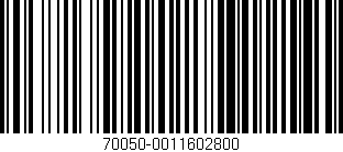 Código de barras (EAN, GTIN, SKU, ISBN): '70050-0011602800'