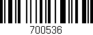 Código de barras (EAN, GTIN, SKU, ISBN): '700536'