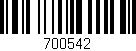 Código de barras (EAN, GTIN, SKU, ISBN): '700542'
